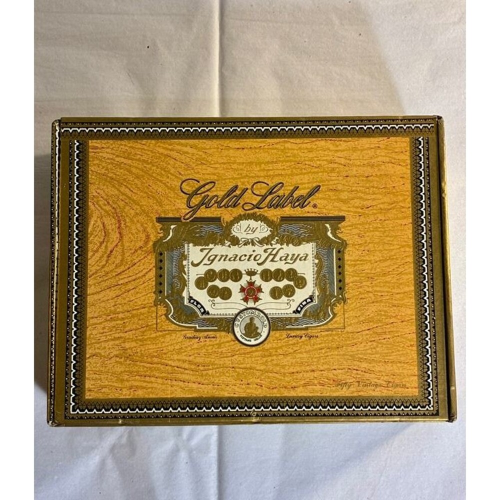 Vintage Ignacio Haya Gold Label Empty Cigar Box
